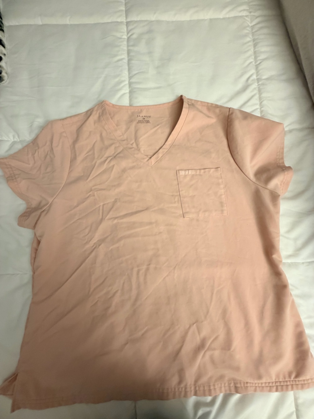 Jaanuu light pink scrub top